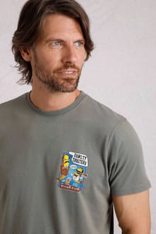 Fawlty Trouters Back Print Artist T-Shirt Storm Grey