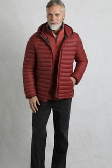 Flete Lightweight Showerproof Padded Hooded Jacket Foxberry
