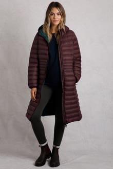 Ravinia Lightweight Padded Mid-Line Jacket Mulled Wine