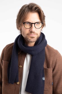 Stornoway Ribbed Scarf Midnight