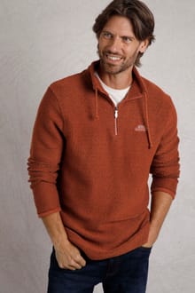 Cruiser 1/4 Zip Macaroni Sweatshirt Brick Red