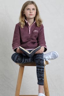 Archie Unisex Kids Eco 1/4 Zip Grid Fleece Dark Violet