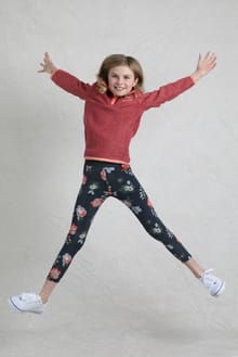 Livvy Girls Printed Leggings Dark Navy