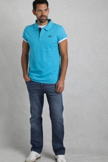Miles Pique Polo Shirt Oceano