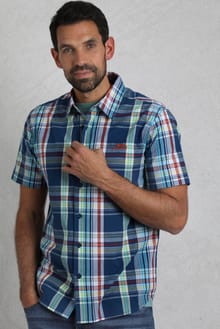 Judd Short Sleeve Check Shirt Estate blue