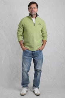 Newark 1/4 Zip Grid Fleece Tarragon