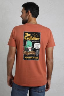 Codfather Back Print Artist T-Shirt Baked Clay