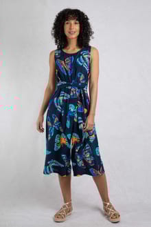 Nalani LivaEco™ Printed Viscose Jumpsuit Dark Blue