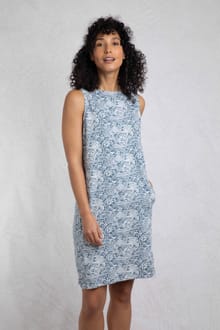 Adenea Organic Cotton Jersey Shift Dress Blue Mirage