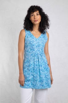 Indus Printed Jersey Tunic Azure