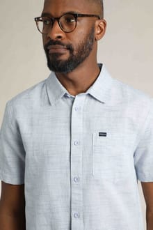 Washton Textured Short Sleeve Shirt  Cobalt Blue