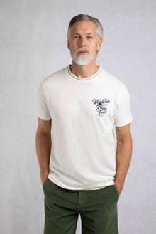 Marlin Eco Back Print T-Shirt Dusty White