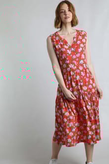 Mala Lenzing EcoVero™ Printed Sleeveless Dress Red