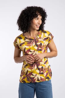 Paw Paw Organic Cotton Printed T-Shirt Antique Moss