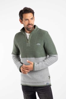 Kielder 1/4 Zip Limited Edition Macaroni Sweatshirt Limestone