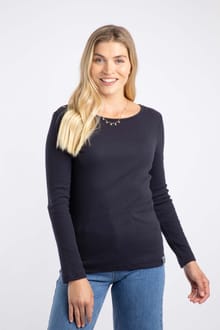 Maine Long Sleeve Outfitter T-Shirt Midnight