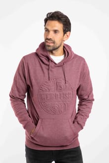 Perranporth Embossed Grindle Hoodie Antique Cherry