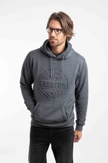 Perranporth Embossed Grindle Hoodie Black