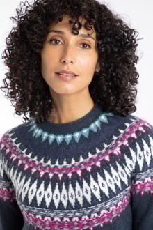 Lowell Fair Isle Jumper Navy