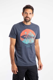 Explorer Front Print Graphic T-Shirt Navy