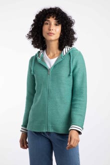 Chicoa Full Zip Macaroni Hoodie Dark Jade