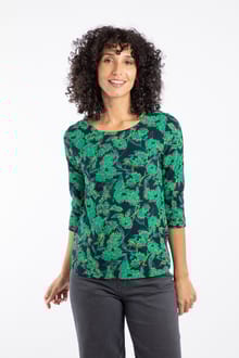 Rachel Printed Jersey T-Shirt Night Blue