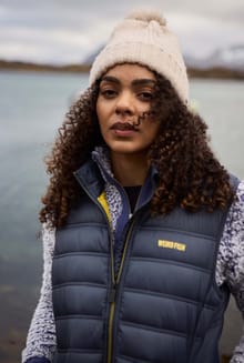 Atissa Lightweight Padded Gilet Navy Blue