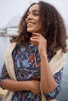 Pinto Printed Jersey T-Shirt Navy Blue