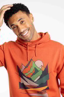 Bryant Graphic Pop Over Hoodie Rust Leaves