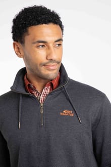 Brampton Branded 1/4 Zip Sweatshirt Black