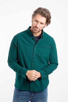 Baskerville Houndstooth Flannel Shirt Deep Teal