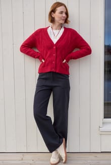 Farida Wide Leg Trouser Navy