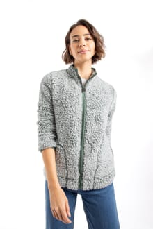 Deliah Cosy Full Zip Fleece Army Green