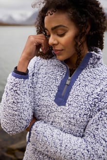 Madi Cosy 1/4 Zip Fleece Blueberry