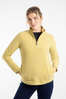 Sarah 1/4 Zip Textured Fleece Antique Moss