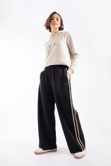Ivy Jersey Wide Leg Trouser Black