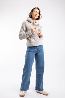 Yara Cosy Fleece Hoodie Mocha