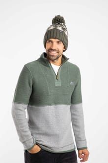 Scotsdale Fair Isle Bobble Hat Deep Lichen Green