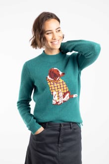 Lotipot Intarsia Knitted Jumper Deep Teal