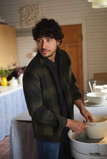 Ryburn Check Over Shirt Dark Olive