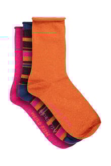 Steller Sparkle Striped Socks 3pk Multi