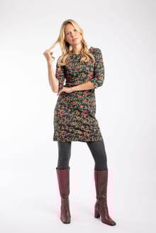 Shafika Organic Cotton Printed Jersey Dress Twilight